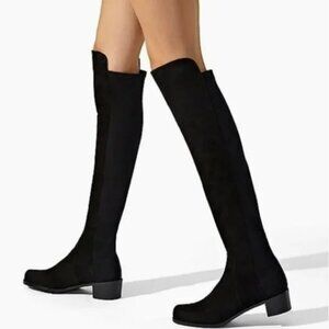 Stuart Weitzman 5050 Over the Knee Boots Suede Black Size 7
